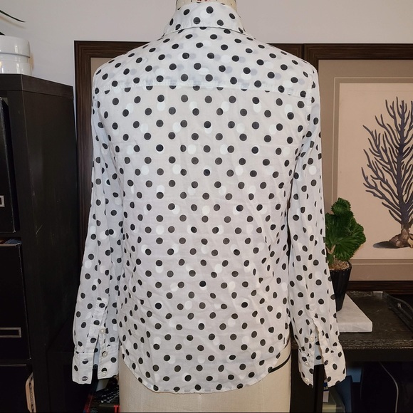 J Crew Cotton Jacquard Popover Shirt - Picture 4 of 6